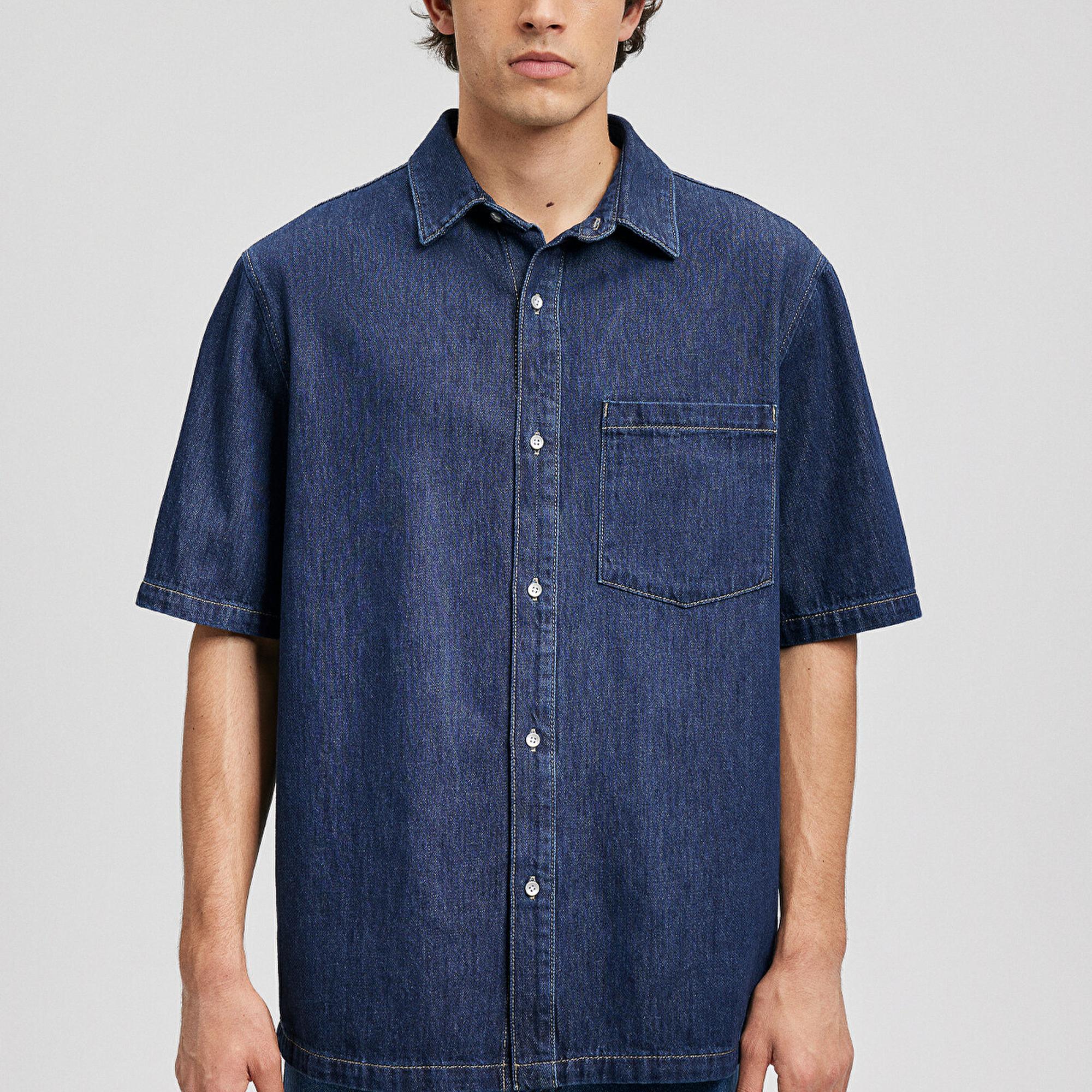 Mavi Oslo MV91 Street Rinse Jean Gömlek Oversize / Geniş Kesim 0210289-87157