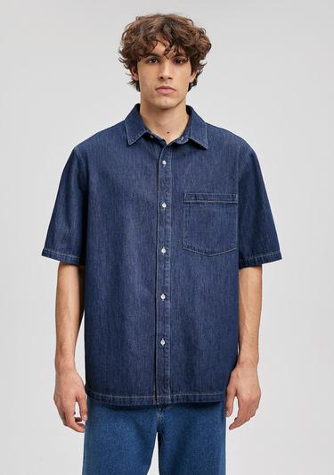  Mavi Oslo MV91 Street Rinse Jean Gömlek Oversize / Geniş Kesim 0210289-87157