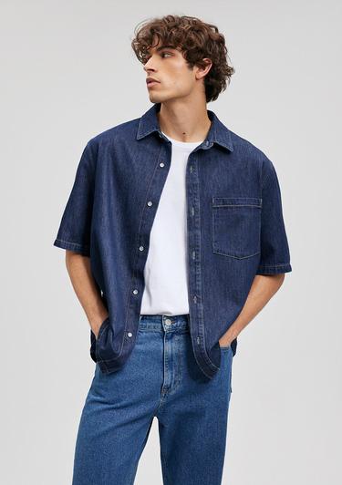  Mavi Oslo MV91 Street Rinse Jean Gömlek Oversize / Geniş Kesim 0210289-87157
