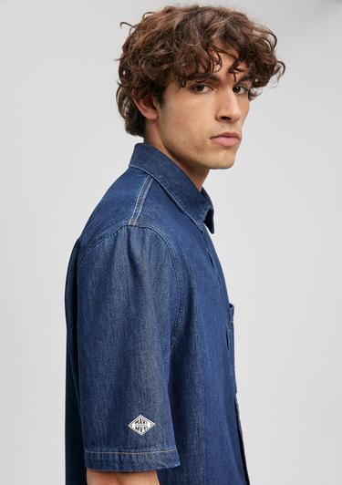  Mavi Oslo MV91 Street Rinse Jean Gömlek Oversize / Geniş Kesim 0210289-87157