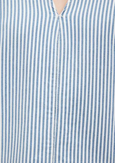  Mavi Bertha Casual Çizgili Jean Elbise 1310425-86266