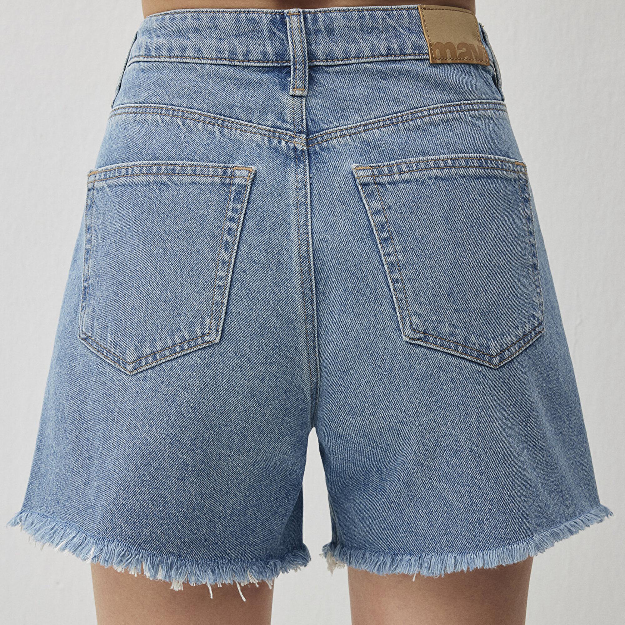 Mavi Millie 90lar Koyu Mavi Jean Şort 1458987073