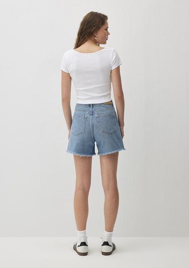  Mavi Millie 90lar Koyu Mavi Jean Şort 1458987073