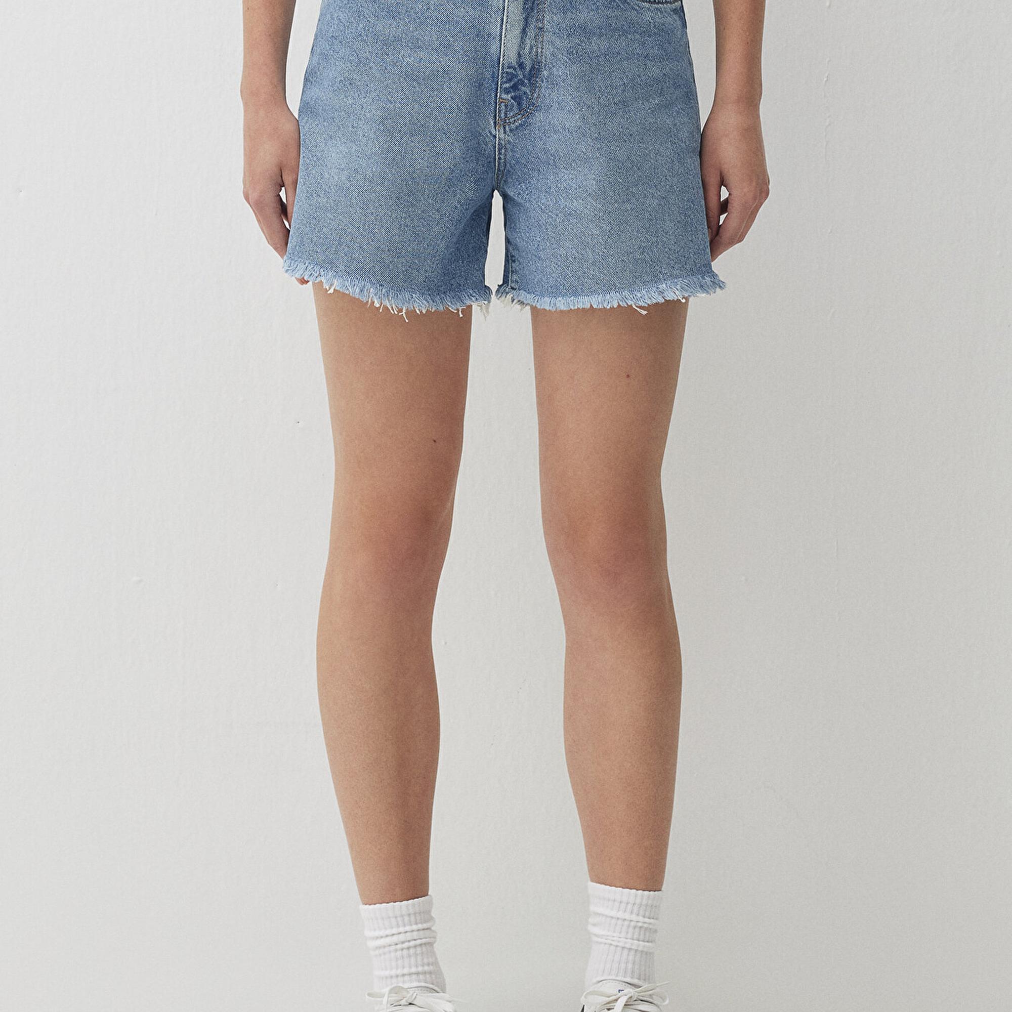 Mavi Millie 90lar Koyu Mavi Jean Şort 1458987073