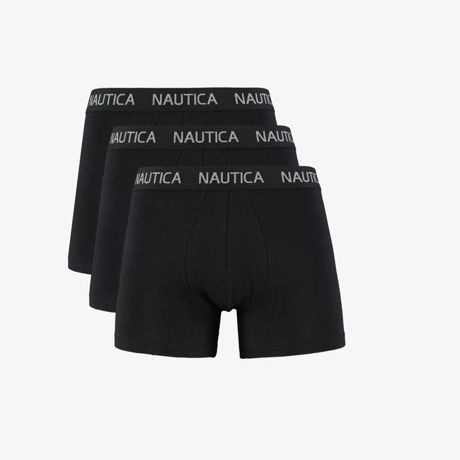  Nautica Erkek Siyah Standart Fit 3Lü Boxer