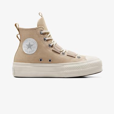  Converse Chuck Taylor All Star Lift Unisex Bej Platform Sneaker
