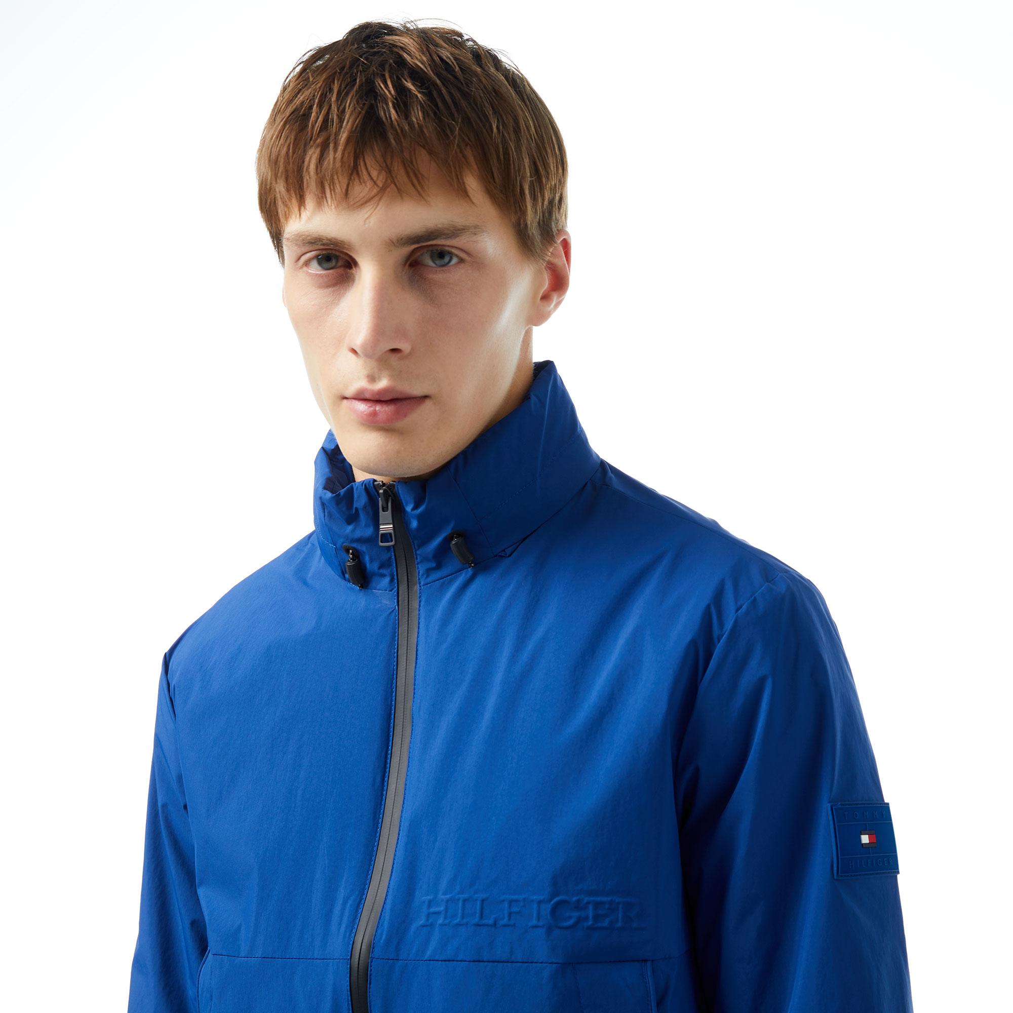 Tommy Hilfiger Portland Stand Collar Erkek Mavi Ceket