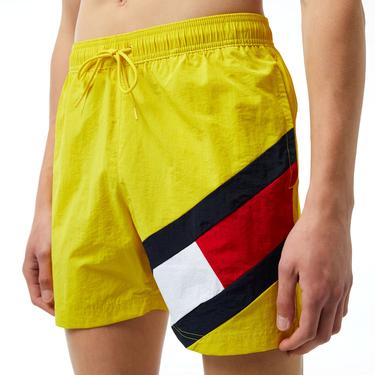  Tommy Hilfiger Medium Drawstring Erkek Sarı Mayo Şort
