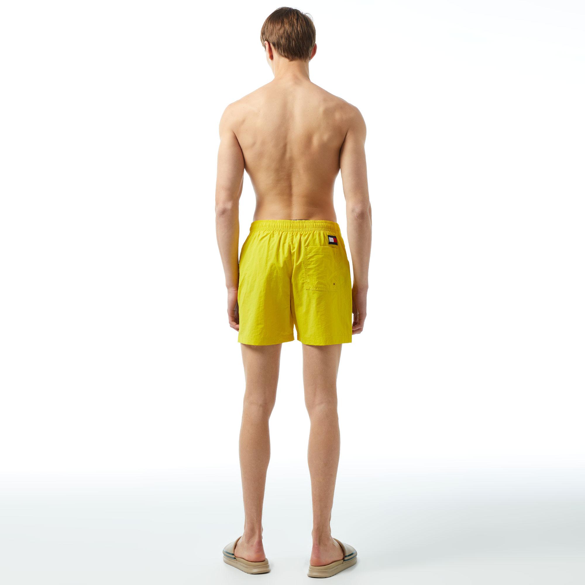 Tommy Hilfiger Medium Drawstring Erkek Sarı Mayo Şort
