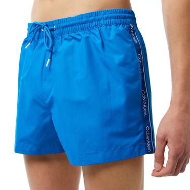  Calvin Klein Core Logo Tape Erkek Mavi Deniz Şortu