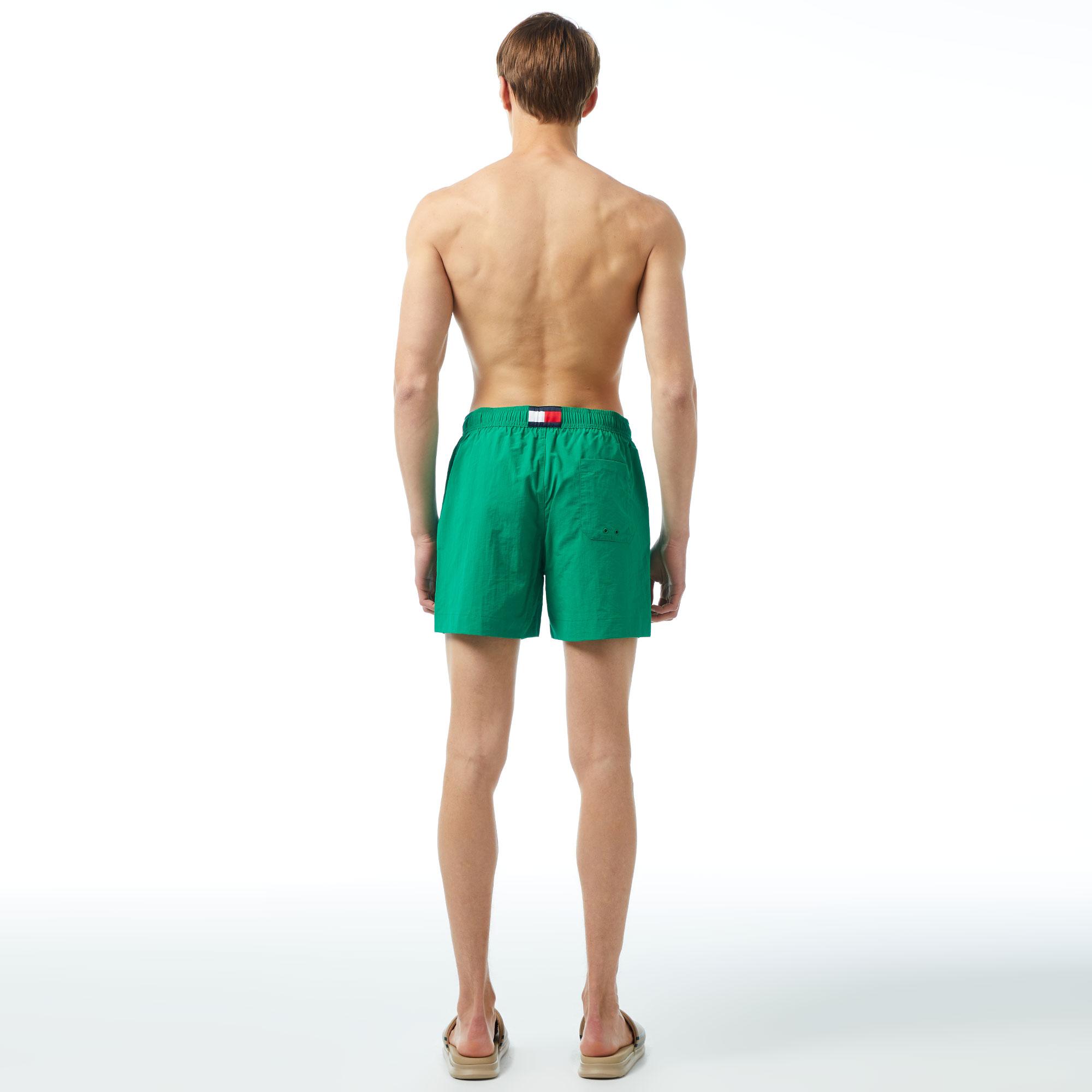 Tommy Hilfiger Medium Drawstring Erkek Yeşil Mayo Şort