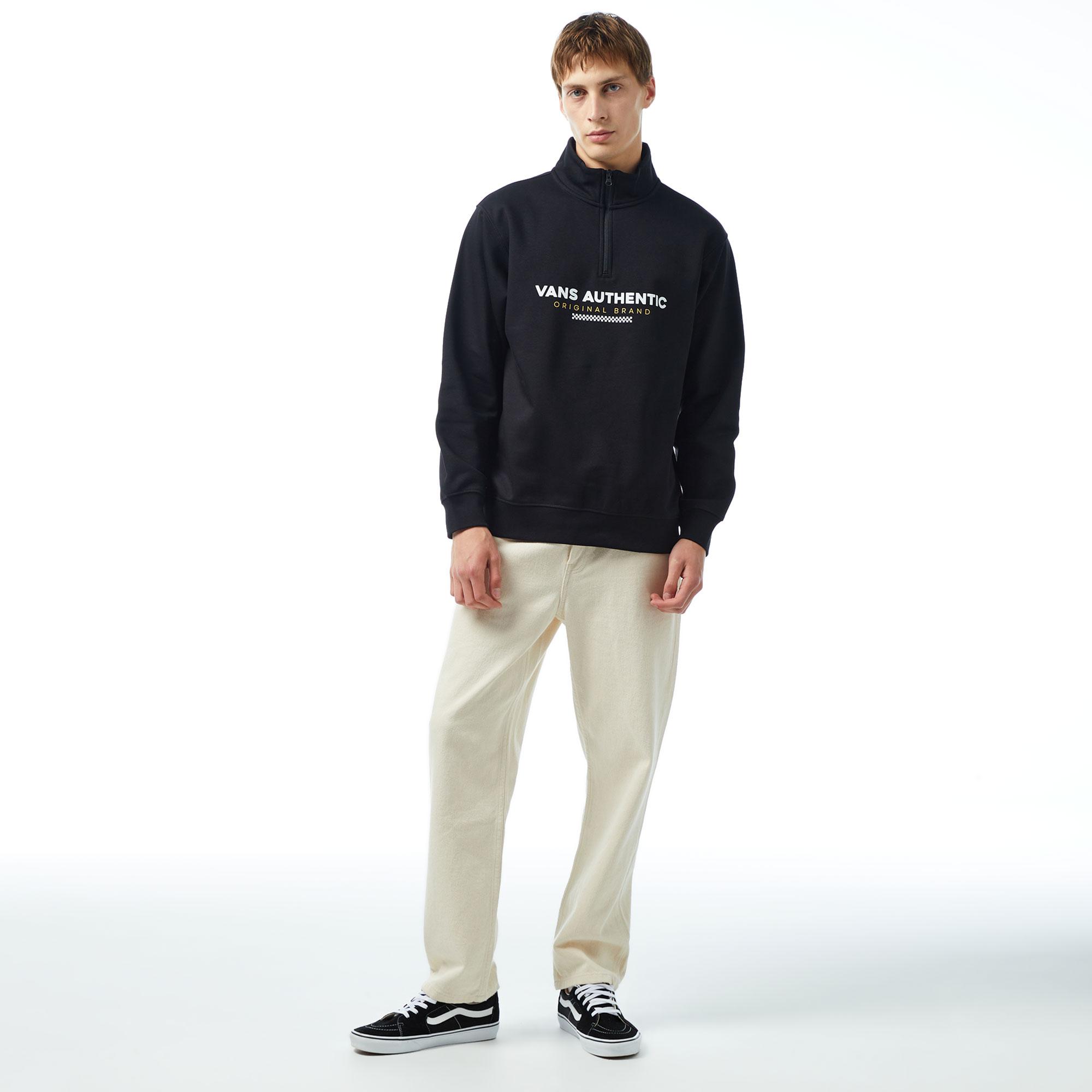 Vans Sport Half Zip Erkek Siyah Sweatshirt