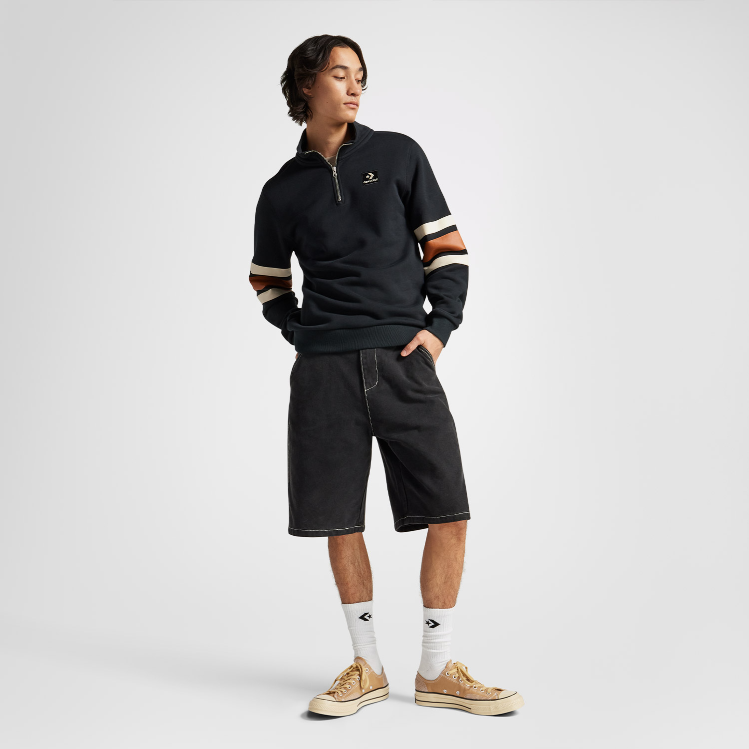 Converse Converse Kahverengi Chuck 70 Multi-Stitch Unisex Bej Sneaker | FashFed Kahverengi - 5. görsel