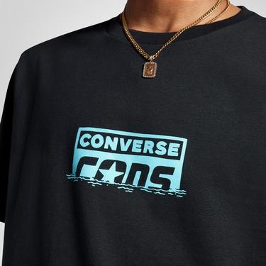  Converse Skeleton Water Ski Erkek Siyah T-Shirt