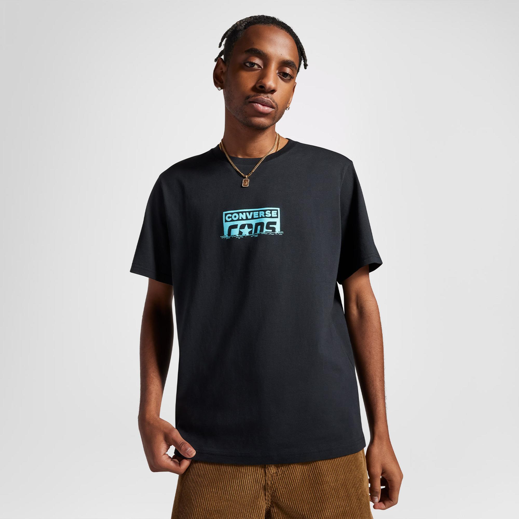 Converse Skeleton Water Ski Erkek Siyah T-Shirt