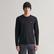 Gant Erkek Siyah Regular Fit Bisiklet Yaka Uzun Kollu T-Shirt