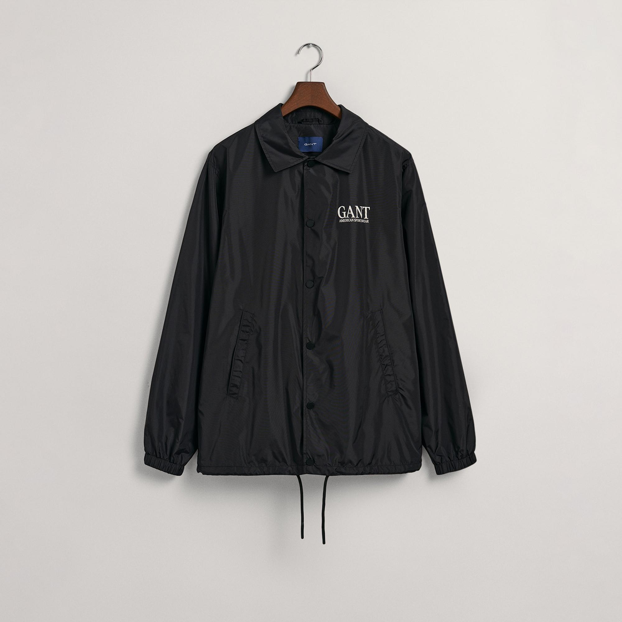 GANT Erkek Siyah Relaxed Fit Logolu Ceket