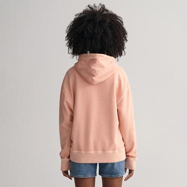  GANT Kadın Turuncu Relaxed Fit Kapüşonlu Logolu Sweatshirt