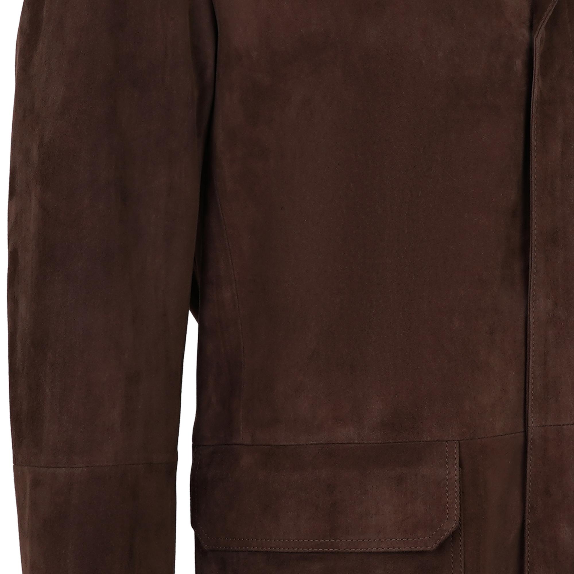 Ambrogio Kahve Erkek Süet Deri Ceket