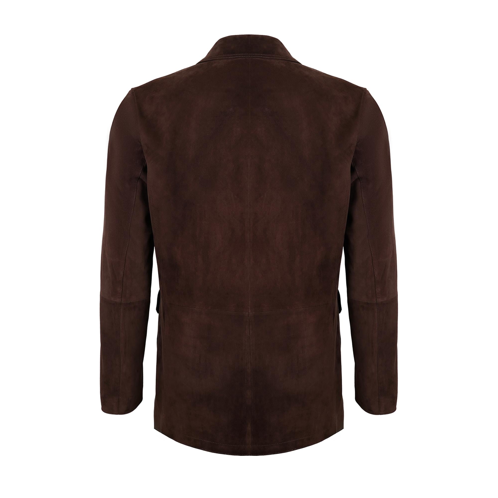 Ambrogio Kahve Erkek Süet Deri Ceket