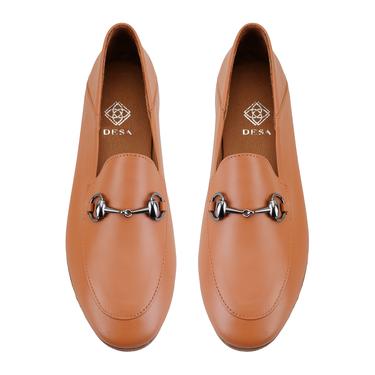  Kadın Taba Toka Aksesuarlı Deri Babet