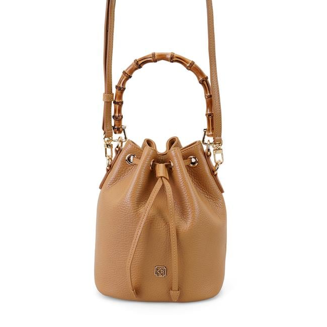  Lexy Taba Kadın Bambu Askılı Deri Omuz Çantası