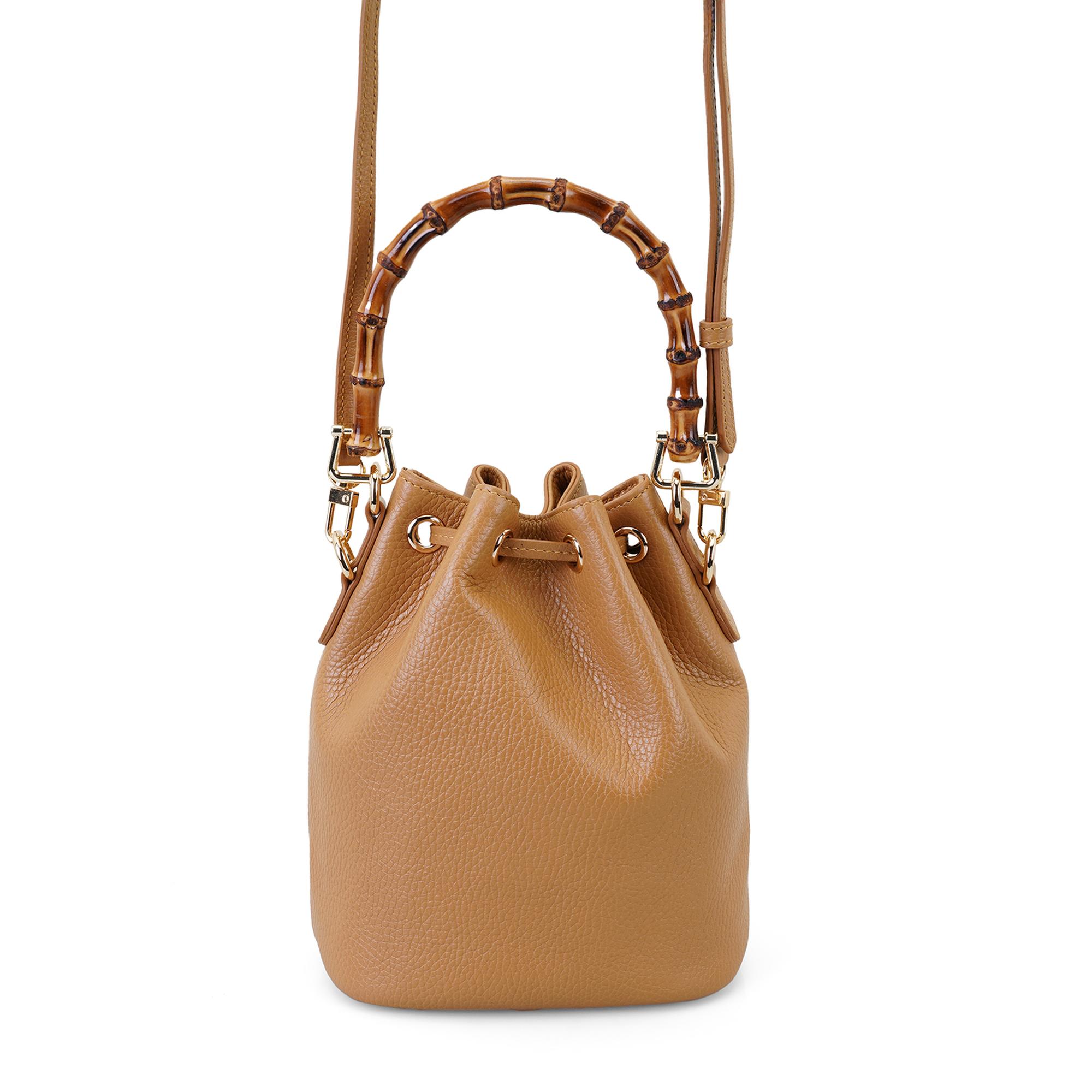 Lexy Taba Kadın Bambu Askılı Deri Omuz Çantası