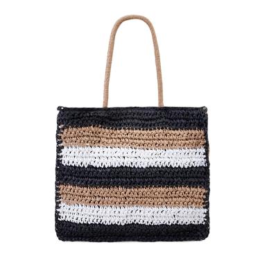  Aileen Krem Kadın Hasır Omuz Çantası