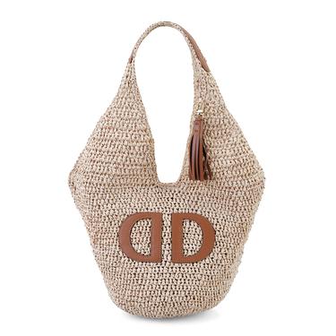  Joyce Bej Kadın Hasır Omuz Çantası