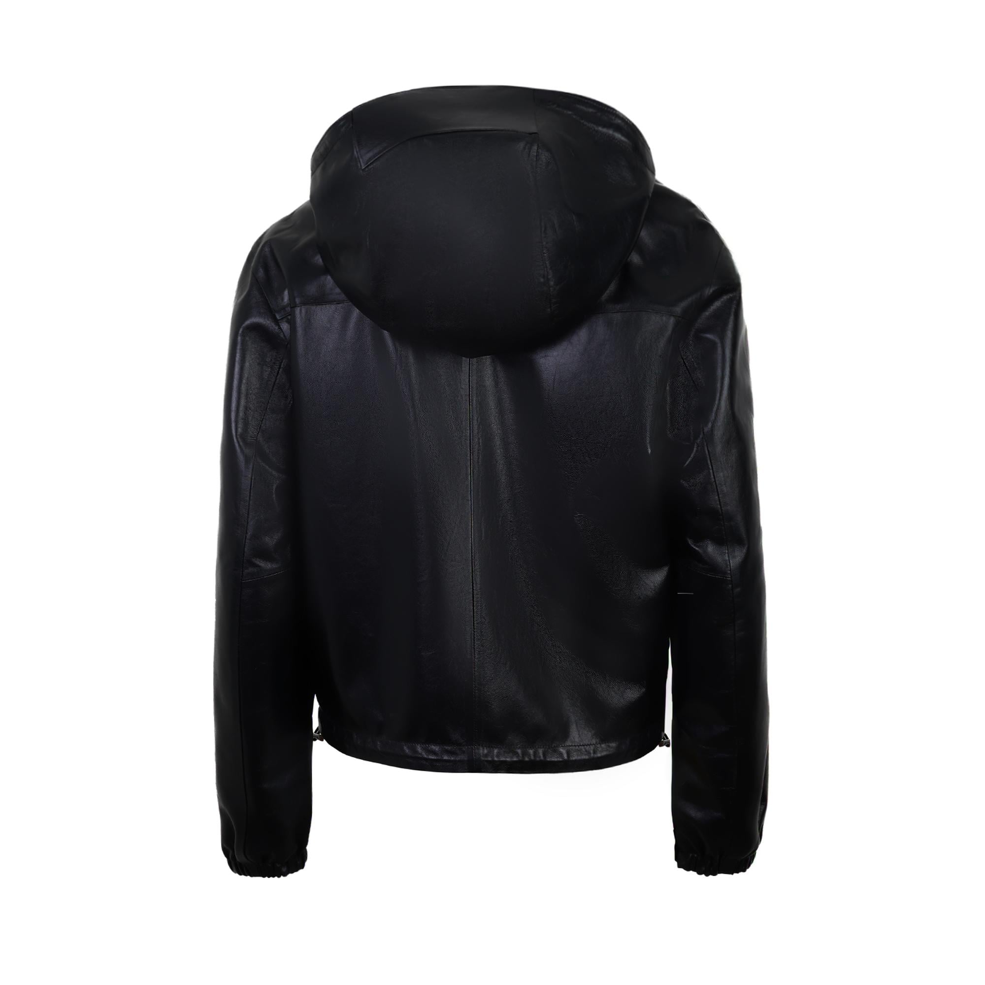 Alette Siyah Kadın Çift Taraflı Bomber Deri Ceket