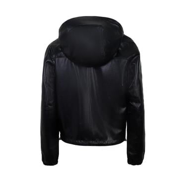  Alette Siyah Kadın Çift Taraflı Bomber Deri Ceket