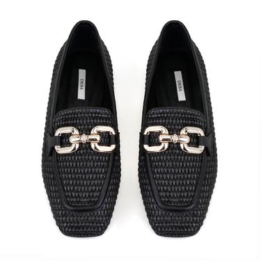  Kadın Siyah Hasır Loafer