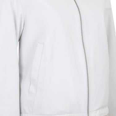  Alette Beyaz Kadın Çift Taraflı Bomber Deri Ceket