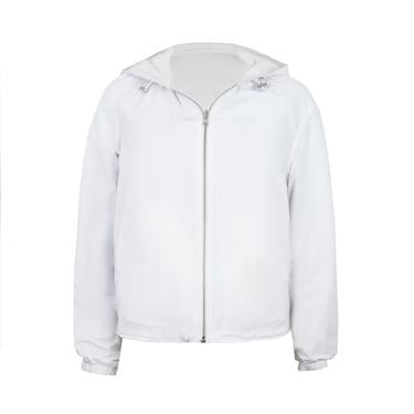  Alette Beyaz Kadın Çift Taraflı Bomber Deri Ceket