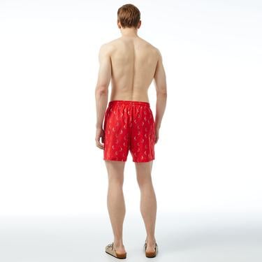  Nautica Erkek Kırmızı Baskılı Mayo Şort