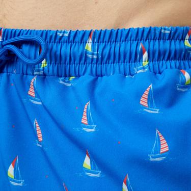  Nautica Erkek Mavi Baskılı Deniz Şortu