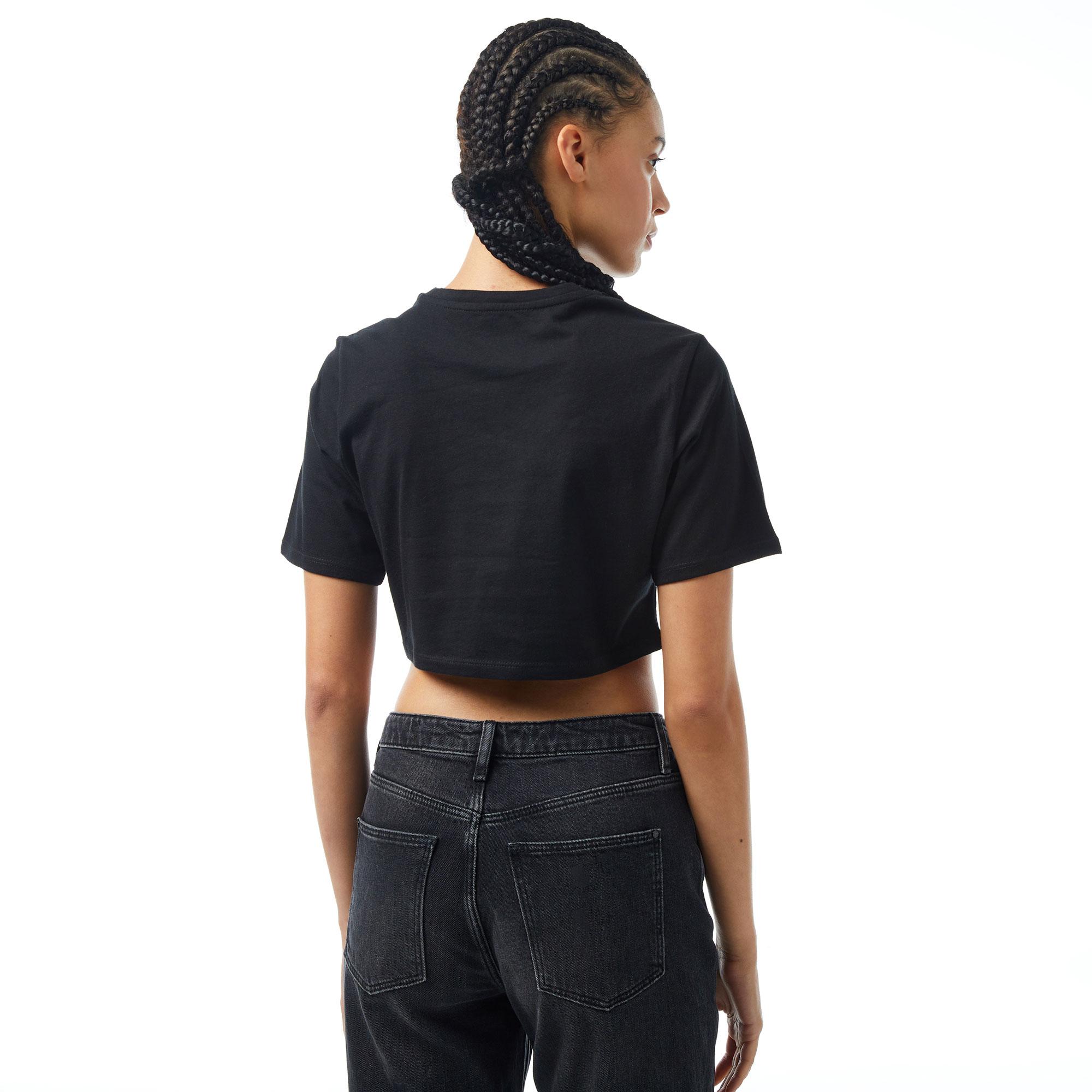 Vans Growing ideas Crew Crop ii Kadın Siyah T-Shirt