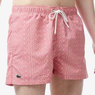  Erkek Desenli Pembe Mayo Şort