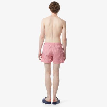  Erkek Desenli Pembe Mayo Şort