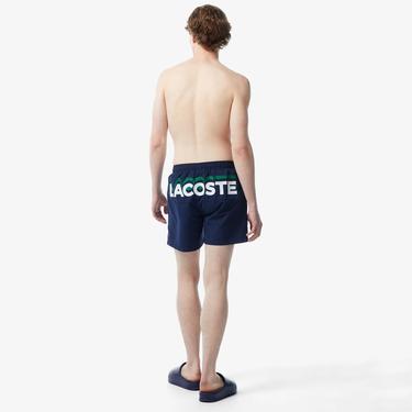  Erkek Baskılı Lacivert Mayo Şort