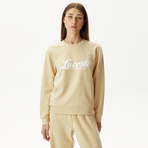  Lacoste Classic Kadın Bej Eşofman Üstü