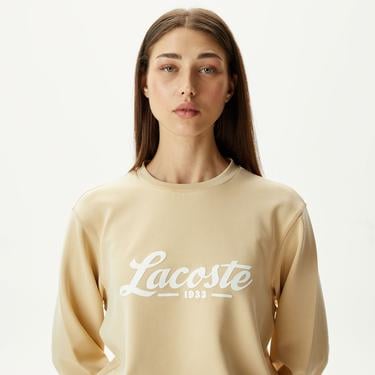  Lacoste Classic Kadın Bej Eşofman Üstü
