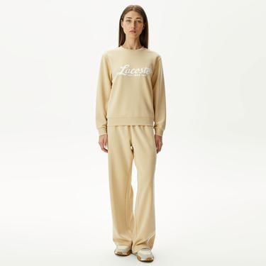  Lacoste Classic Kadın Bej Eşofman Üstü
