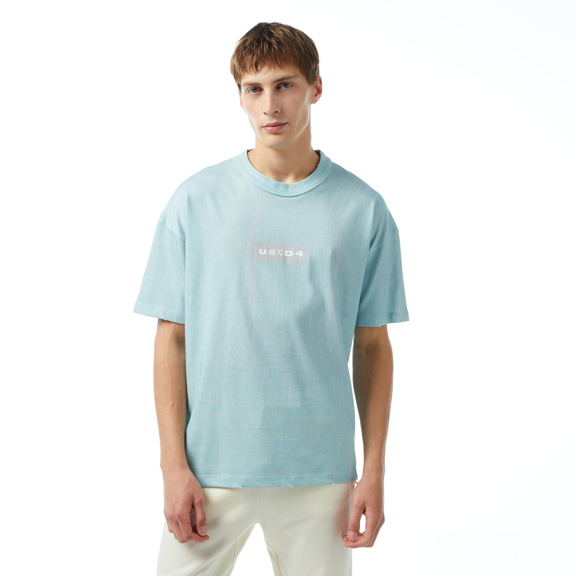 UNITED4 Erkek Mavi T-Shirt