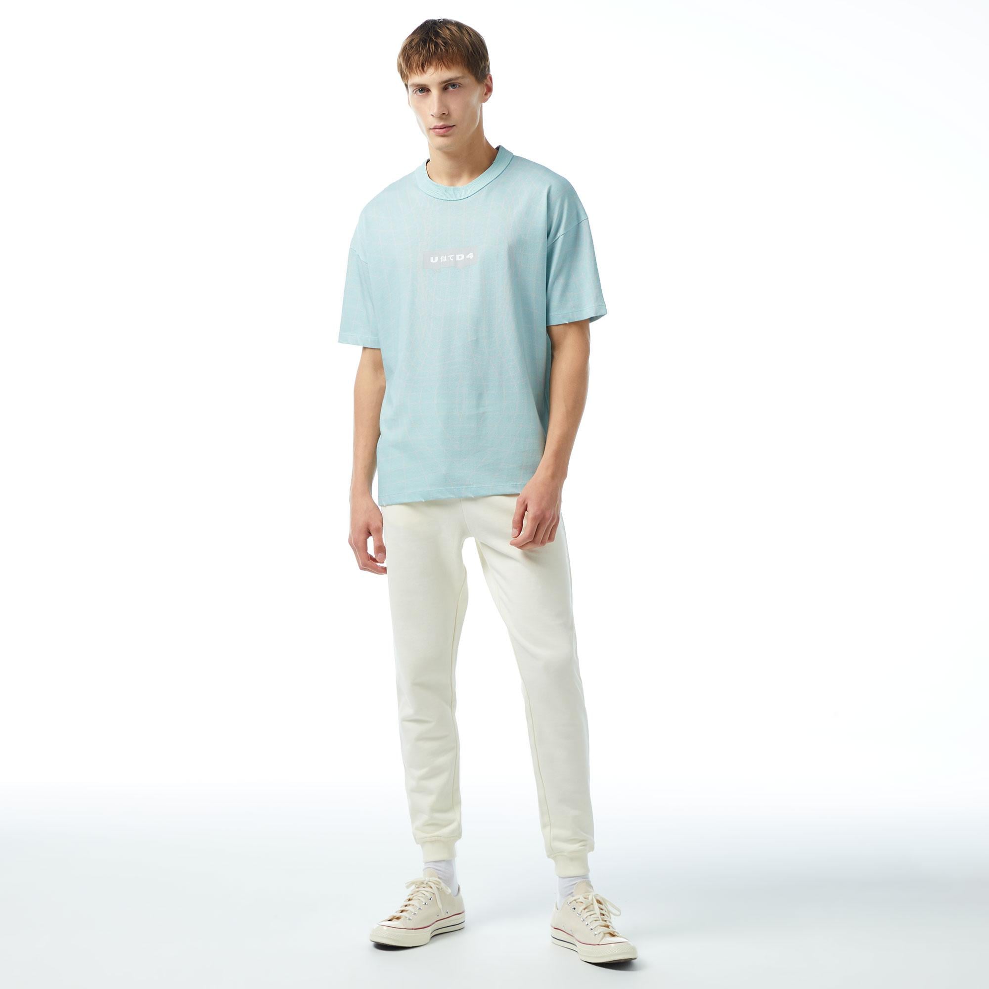 UNITED4 Erkek Mavi T-Shirt