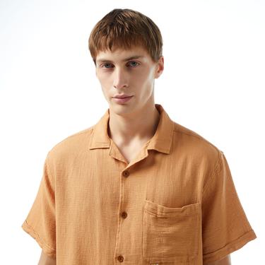  UNITED4 Oversize Erkek Kahverengi Gömlek