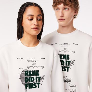  Lacoste Classic Unisex Beyaz Sweatshirt