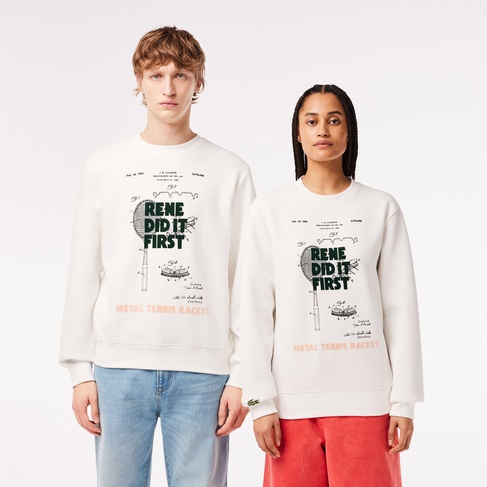  Lacoste Classic Unisex Beyaz Sweatshirt