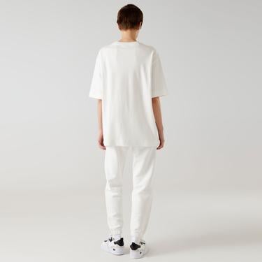  Lacoste Embroidered Kadın Beyaz Eşofman Altı