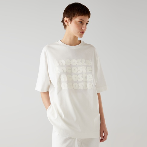  Lacoste Kadın Beyaz T-Shirt